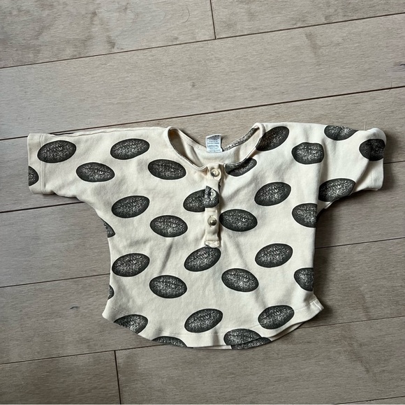 Kate Quinn Kids Toddler Football Henley Top Shirt - Picture 1 of 6